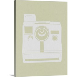Large Solid-Faced Canvas Print Wall Art Print 30 x 40 entitled White Polaroid Camera II