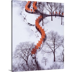 Large Gallery-Wrapped Canvas Wall Art Print 19 x 24 entitled New York, New York City, The Gates in Central Park