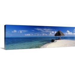 Large Solid-Faced Canvas Print Wall Art Print 48 x 16 entitled Bora Bora Point Bora Bora