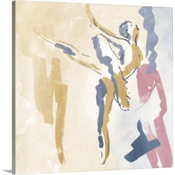 Large Solid-Faced Canvas Print Wall Art Print 20 x 20 entitled Sketched Ballerina II