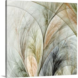 Large Solid-Faced Canvas Print Wall Art Print 20 x 20 entitled Fractal Grass V