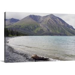 Large Gallery-Wrapped Canvas Wall Art Print 24 x 16 entitled Kathleen Lake in Yukon Territory, Canada, in the Kluane Natio...