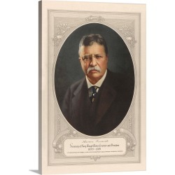 Large Solid-Faced Canvas Print Wall Art Print 20 x 30 entitled Vintage American History print of President Theodore Roosevelt