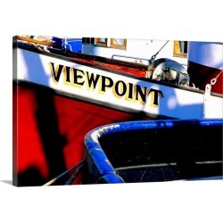 Large Gallery-Wrapped Canvas Wall Art Print 30 x 20 entitled Wooden Fishing boat
