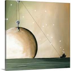 Large Solid-Faced Canvas Print Wall Art Print 20 x 20 entitled A Solar System