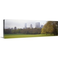 Large Gallery-Wrapped Canvas Wall Art Print 36 x 12 entitled Trees in a park, Central Park, Manhattan, New York City, New ...