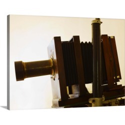 Large Gallery-Wrapped Canvas Wall Art Print 30 x 23 entitled Antique wooden camera