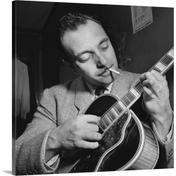 Large Gallery-Wrapped Canvas Wall Art Print 20 x 20 entitled Django Reinhardt at the Aquarium in New York City, 1946