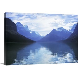 Large Gallery-Wrapped Canvas Wall Art Print 30 x 20 entitled Maligne Lake, Alberta, Rockies, Canada, North America