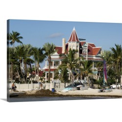 Large Gallery-Wrapped Canvas Wall Art Print 24 x 16 entitled Southernmost House Hotel and Museum, Key West, Florida
