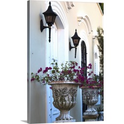 Large Solid-Faced Canvas Print Wall Art Print 20 x 30 entitled Puerto Rico, West Coast, San German, building detail