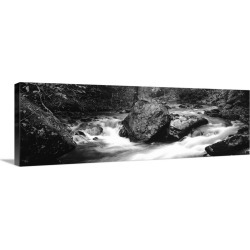 Large Solid-Faced Canvas Print Wall Art Print 48 x 16 entitled Bradley Fork in Bradley Fork Trail Great Smoky Mts National...