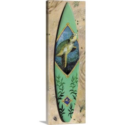 Large Solid-Faced Canvas Print Wall Art Print 16 x 48 entitled Turtle Board