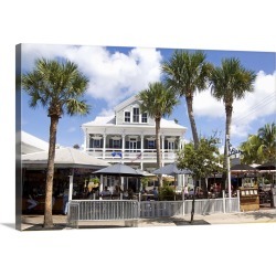 Large Gallery-Wrapped Canvas Wall Art Print 24 x 16 entitled Duval Street, Key West, Florida