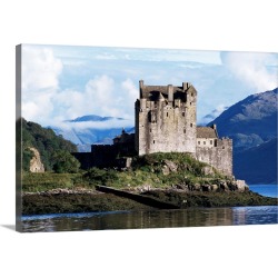 Large Solid-Faced Canvas Print Wall Art Print 30 x 20 entitled Eilean Donan Castle, Highland region, Scotland, United King...