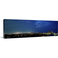 Large Gallery-Wrapped Canvas Wall Art Print 30 x 10 entitled Storm Ft Lauderdale FL