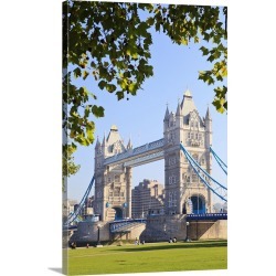 Large Solid-Faced Canvas Print Wall Art Print 20 x 30 entitled UK, England, Great Britain, Thames, London, Tower Bridge