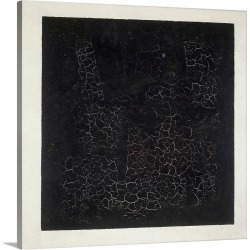 Large Solid-Faced Canvas Print Wall Art Print 20 x 20 entitled Black Square, c.1920
