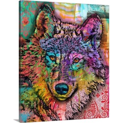 Large Gallery-Wrapped Canvas Wall Art Print 19 x 24 entitled Wolf Lens Eye