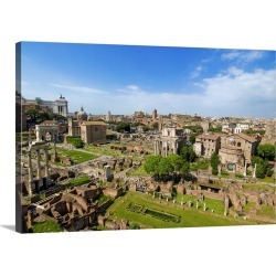 Large Gallery-Wrapped Canvas Wall Art Print 24 x 16 entitled Italy, Rome, Roman Forum, Mediterranean area, Roma district