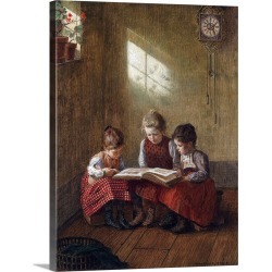Large Solid-Faced Canvas Print Wall Art Print 30 x 40 entitled Happy Story By Walther Firle
