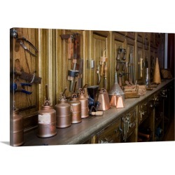 Large Solid-Faced Canvas Print Wall Art Print 30 x 20 entitled Antique tools in an historic hardware store