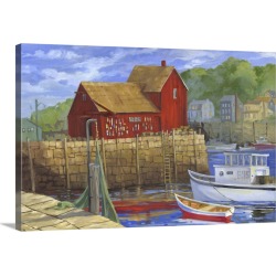 Large Gallery-Wrapped Canvas Wall Art Print 30 x 20 entitled Lobster Shack Motif
