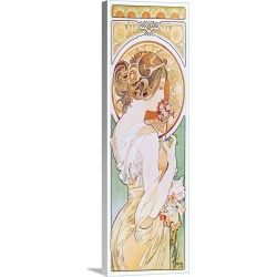 Large Solid-Faced Canvas Print Wall Art Print 12 x 36 entitled Primrose, 1899