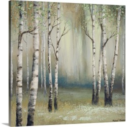 Large Solid-Faced Canvas Print Wall Art Print 20 x 20 entitled Late September Birch I