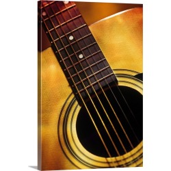 Large Gallery-Wrapped Canvas Wall Art Print 20 x 30 entitled Close up of guitar