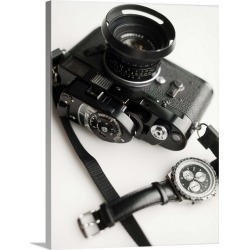 Large Gallery-Wrapped Canvas Wall Art Print 23 x 30 entitled Classic camera and watch