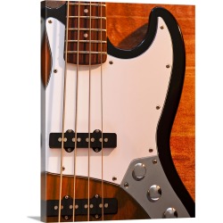 Large Gallery-Wrapped Canvas Wall Art Print 23 x 30 entitled Close up of bass guitar