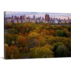 Large Gallery-Wrapped Canvas Wall Art Print 30 x 20 entitled New York City, Manhattan, aerial view of Central Park