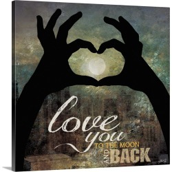 Large Solid-Faced Canvas Print Wall Art Print 20 x 20 entitled To the Moon and Back II