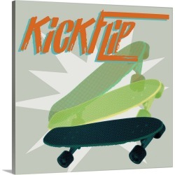 Large Solid-Faced Canvas Print Wall Art Print 20 x 20 entitled SK8R III