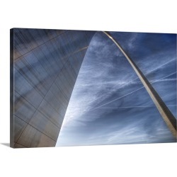 Large Solid-Faced Canvas Print Wall Art Print 30 x 20 entitled St. Louis Arch III