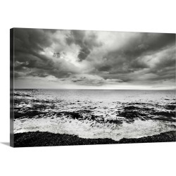 Large Gallery-Wrapped Canvas Wall Art Print 24 x 16 entitled A shore line with surf