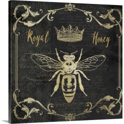 Large Solid-Faced Canvas Print Wall Art Print 20 x 20 entitled Royal Honey Bee I