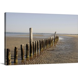 Large Gallery-Wrapped Canvas Wall Art Print 24 x 16 entitled England, West Sussex, Chichester, West Wittering beach, East ...