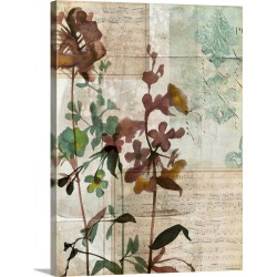Large Solid-Faced Canvas Print Wall Art Print 30 x 40 entitled Music Box Floral I