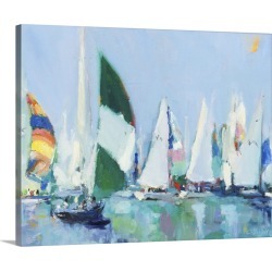Large Solid-Faced Canvas Print Wall Art Print 30 x 24 entitled Parking Lot