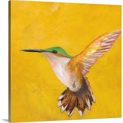Large Solid-Faced Canvas Print Wall Art Print 20 x 20 entitled Sweet Hummingbird II