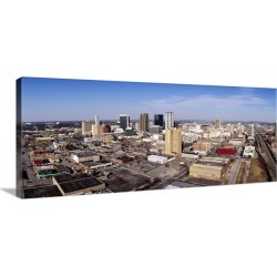 Large Gallery-Wrapped Canvas Wall Art Print 36 x 14 entitled Aerial view of a city, Birmingham, Alabama