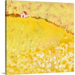 Large Solid-Faced Canvas Print Wall Art Print 20 x 20 entitled Little House on a Hill