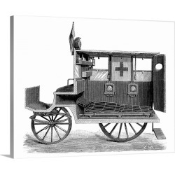 Large Solid-Faced Canvas Print Wall Art Print 30 x 24 entitled City ambulance, 19th century