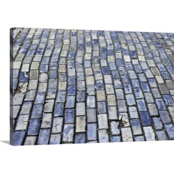 Large Solid-Faced Canvas Print Wall Art Print 30 x 20 entitled Puerto Rico. Cobblestone street