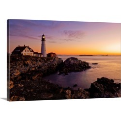 Large Gallery-Wrapped Canvas Wall Art Print 30 x 20 entitled Maine, Portland, Atlantic ocean, New England, The Portland He...