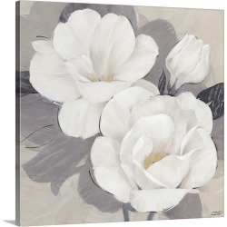 Large Solid-Faced Canvas Print Wall Art Print 20 x 20 entitled Unfolding Blossoms Detail I