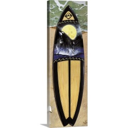 Large Solid-Faced Canvas Print Wall Art Print 16 x 48 entitled Orca Board