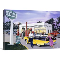 Large Solid-Faced Canvas Print Wall Art Print 30 x 20 entitled Late for the prom
